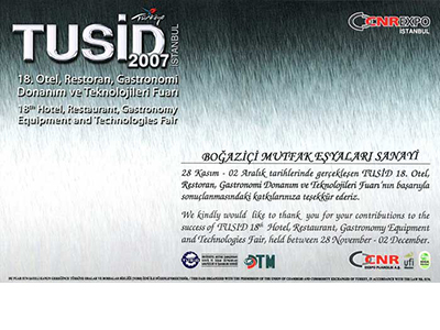 Boğaziçi Mutfak Eşyaları Sanayi Sertifikalar